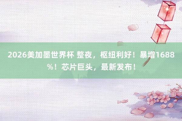 2026美加墨世界杯 整夜，枢纽利好！暴增1688%！芯片巨头，最新发布！