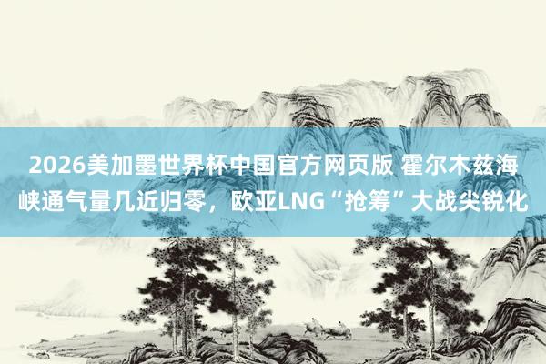 2026美加墨世界杯中国官方网页版 霍尔木兹海峡通气量几近归零，欧亚LNG“抢筹”大战尖锐化