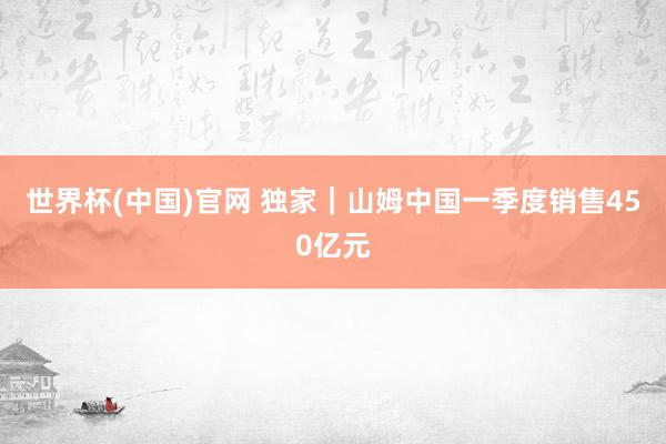世界杯(中国)官网 独家｜山姆中国一季度销售450亿元