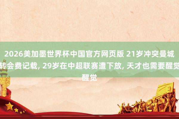 2026美加墨世界杯中国官方网页版 21岁冲突曼城转会费记载， 29岁在中超联赛遭下放， 天才也需要醒觉