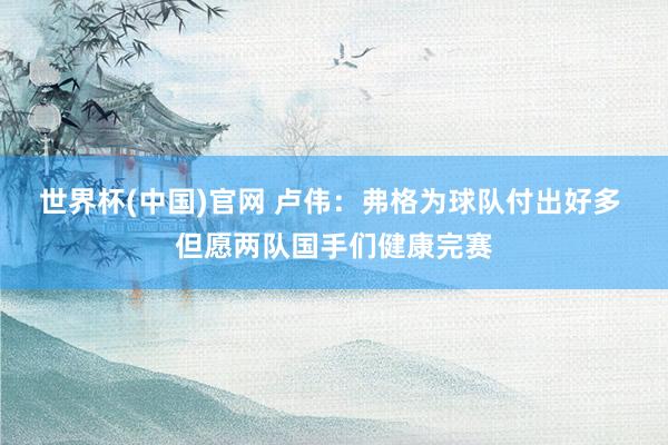 世界杯(中国)官网 卢伟：弗格为球队付出好多 但愿两队国手们健康完赛