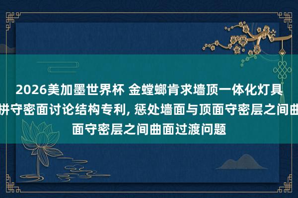 2026美加墨世界杯 金螳螂肯求墙顶一体化灯具交融式弧形拼守密面讨论结构专利, 惩处墙面与顶面守密层之间曲面过渡问题